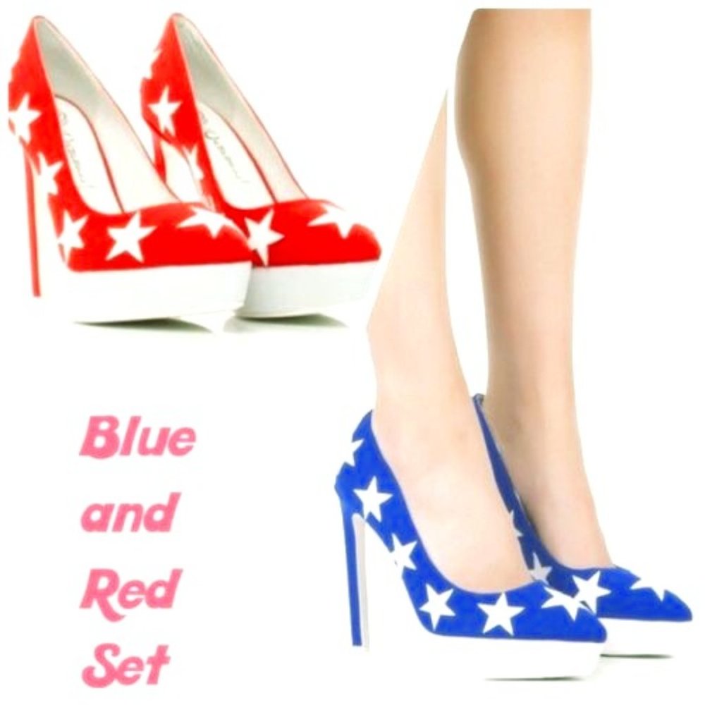 7 Jeffrey Campbell (blue and red set) 2 pairs fun